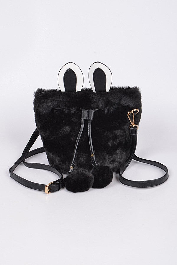 Faux Fur Bunny Bag- 4 Colors