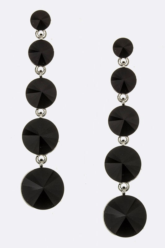 Dangle Crystal Earrings-4 Shades