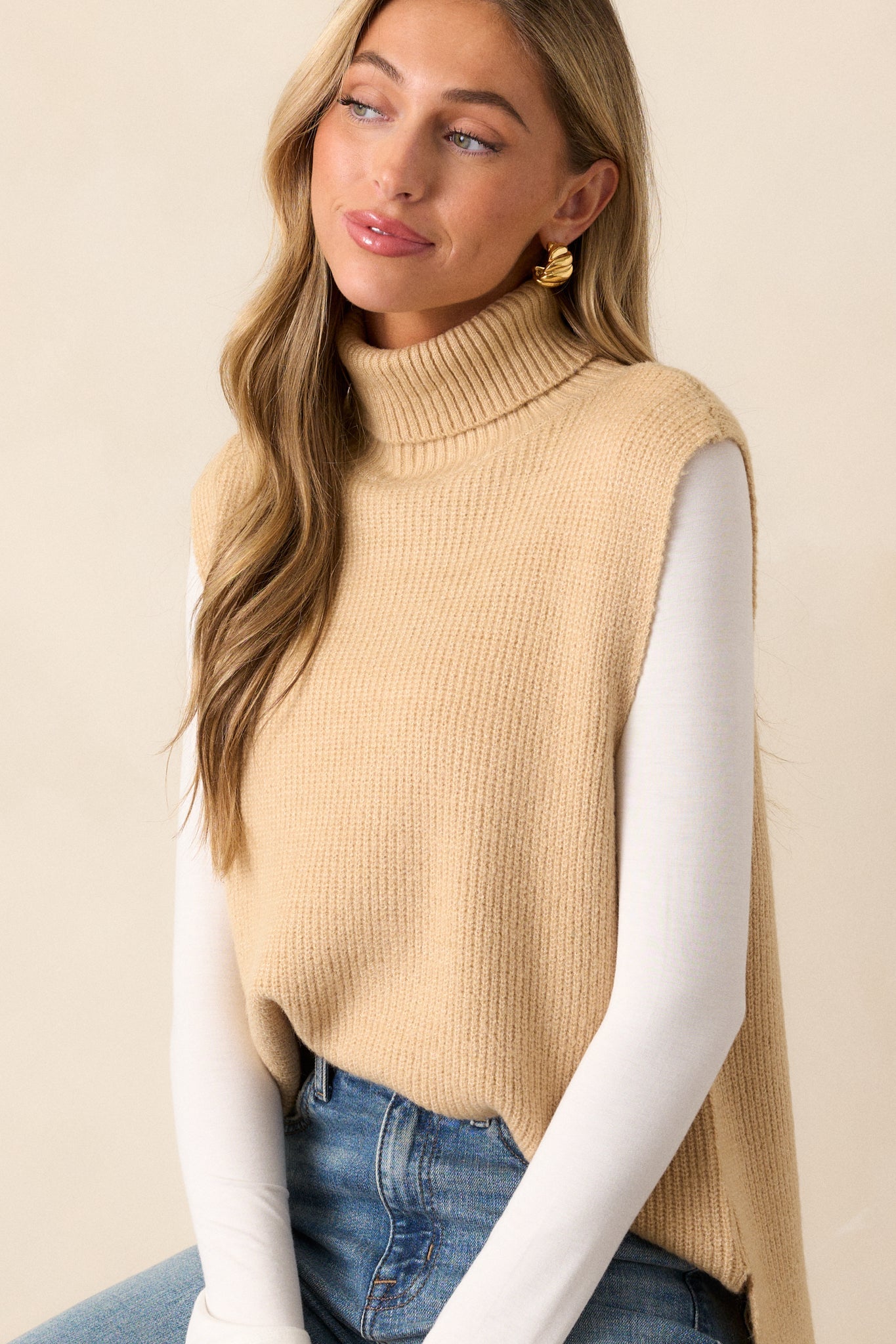 Turtle Neck Sweater Top