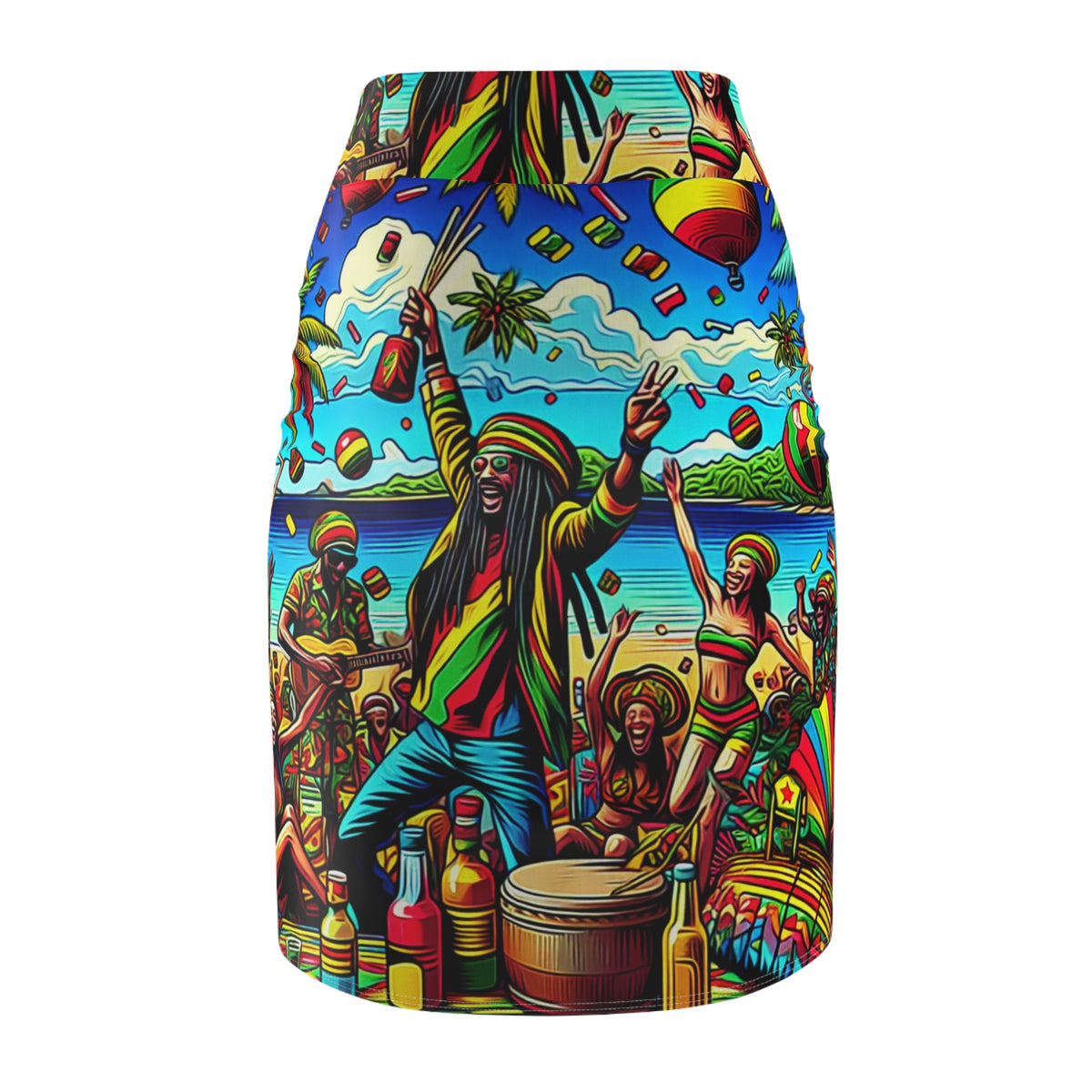Saia Lápis Feminina B Marley Let's Get Together & Feel Alright