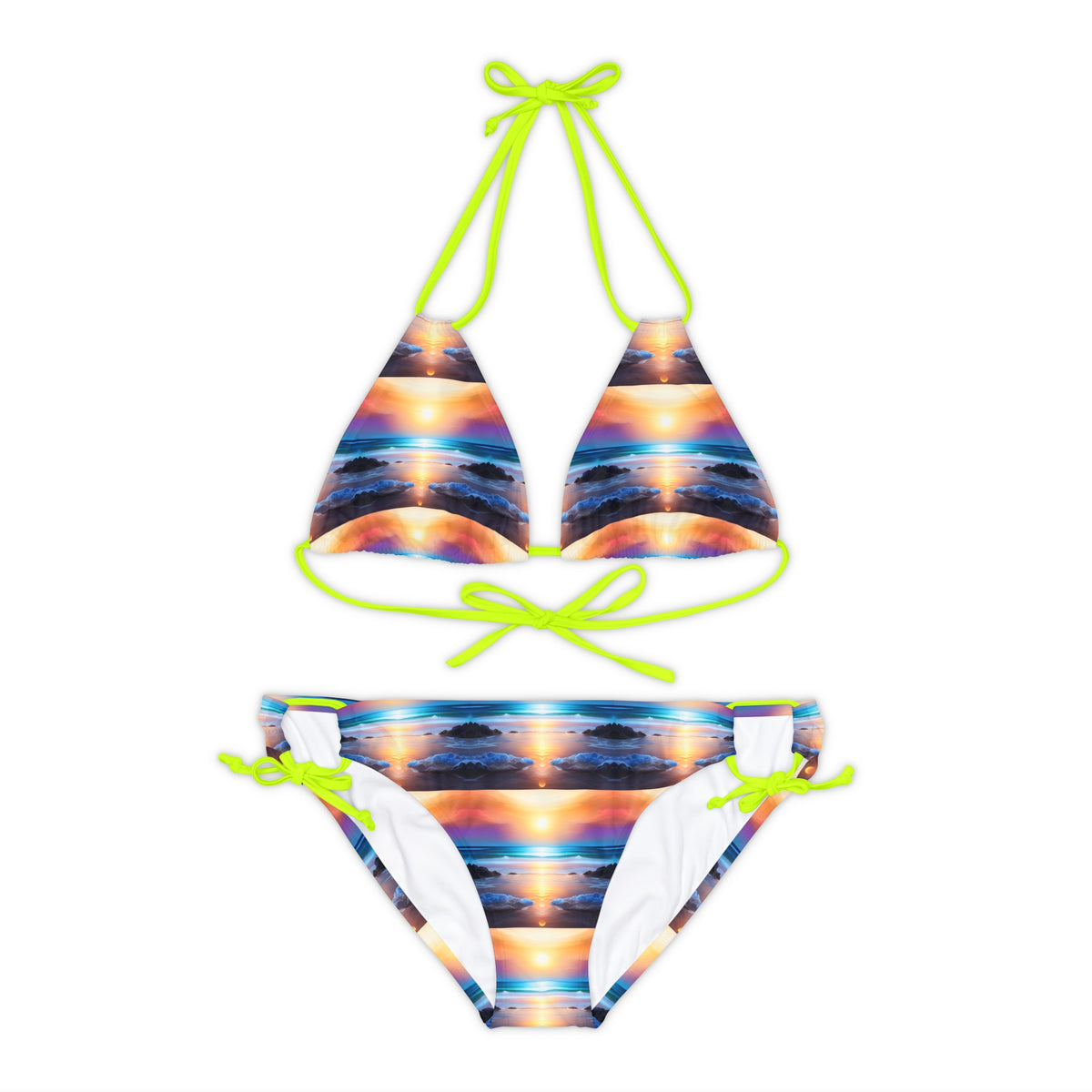 The Beach At Sunset Bikini Set
