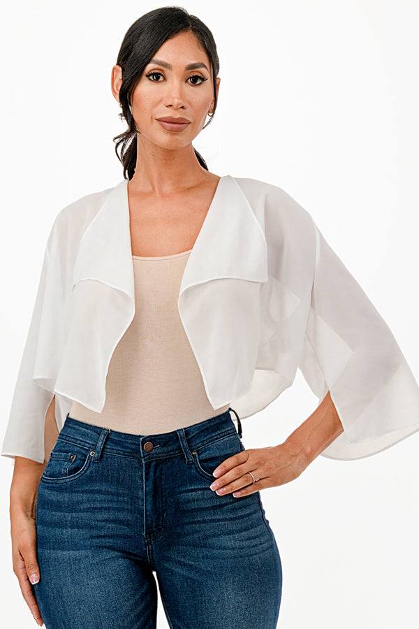Sheer Chiffon Bolero (Multiple Colors)