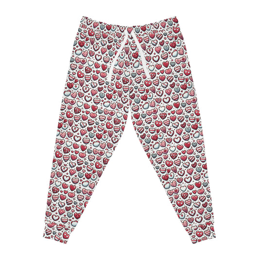 Valentine's Hearts Athletic Joggers