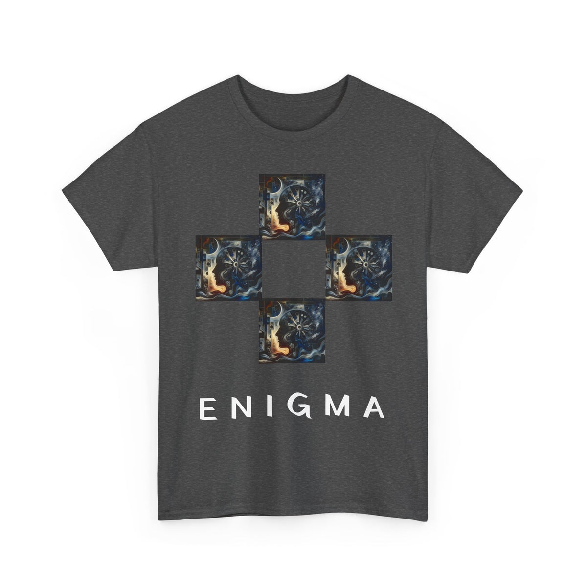 Camiseta Unissex de Algodão Pesado Enigma - 5 Cores