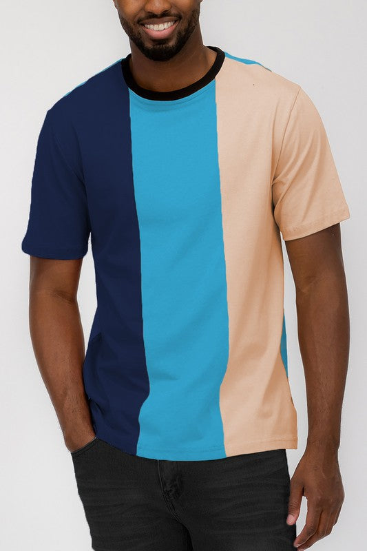 Weiv Mens Color Block T Shirt- 4 Colors