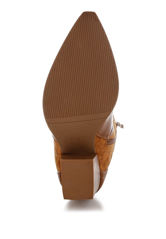 Prosia Rhinestone-Studded Cowboy Boots- 2 Colors