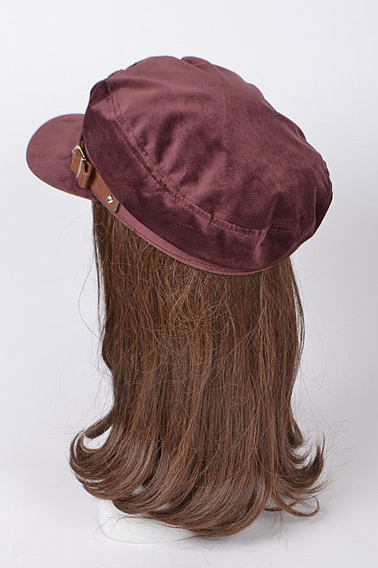 Velour Newsboy Hat-4 Colors