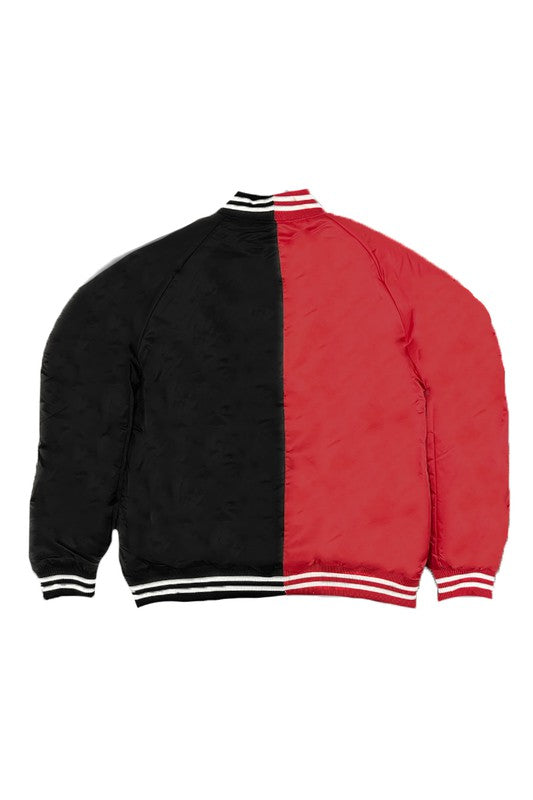 Men's Color Block Two Tone Varsity Jacket- 4 Colors
