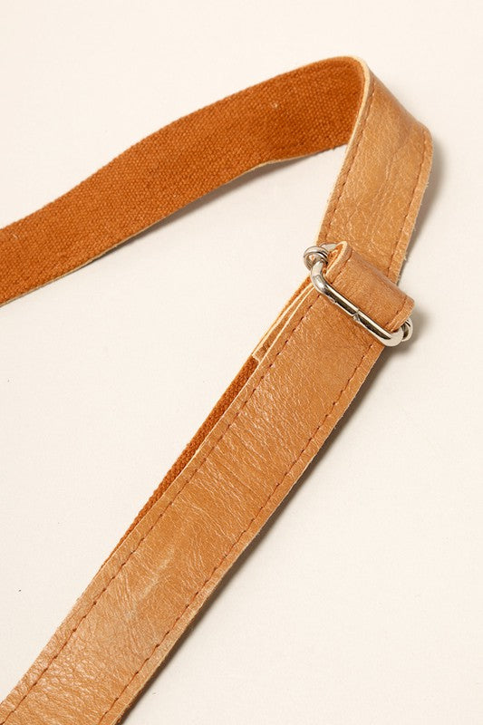 Square Multicolored Tiles with Bamboo Handles Bag