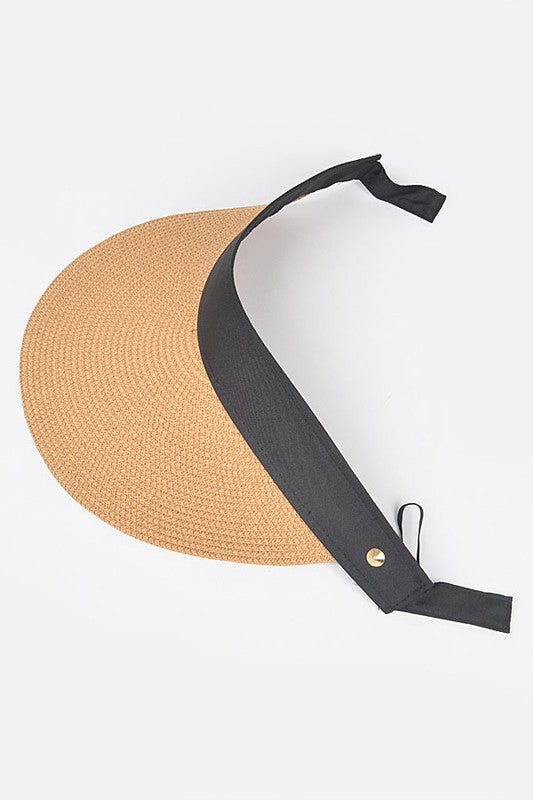 Straw Visor Sun Hat-3 Colors
