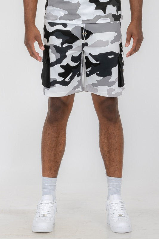 Weiv Men's Full Camo Sweat Shorts-5 Colors