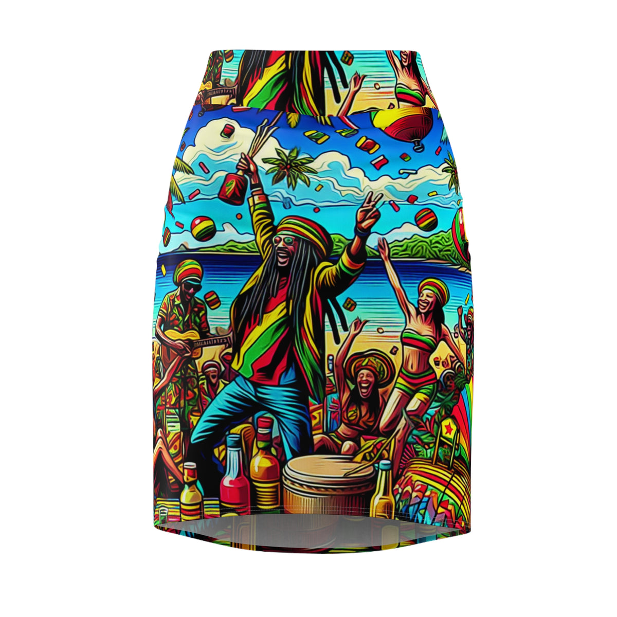 Saia Lápis Feminina B Marley Let's Get Together & Feel Alright