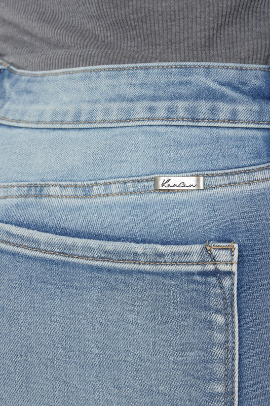 Kan Can USA Calça Jeans Bootcut Plus Size de Cintura Média Lavagem Média Y2K