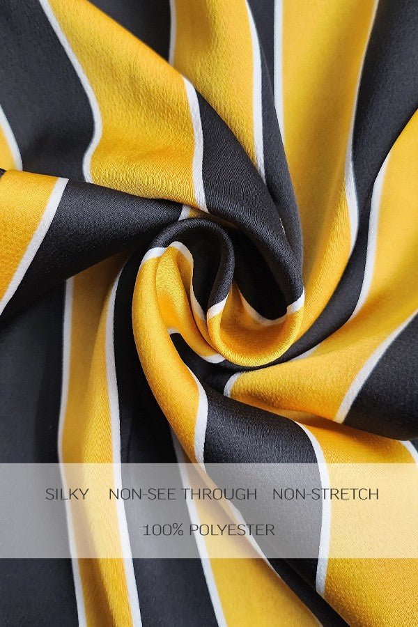 Bold Lines High Low Mini Dress- Yellow