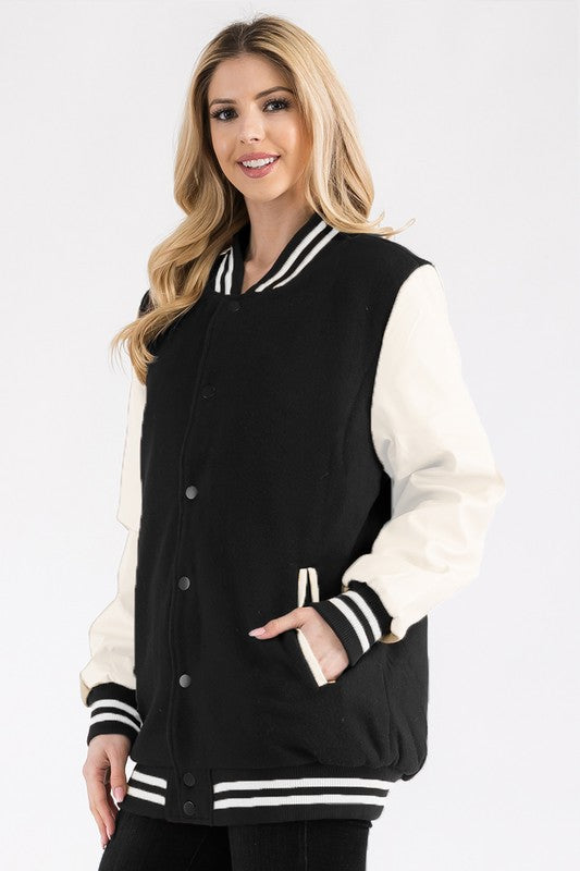 Boyfriend OverSize Letteman Jacket-8 Colors