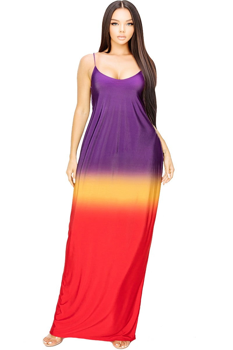 (Tik Tok Deal of the Day) "Sunset at the Beach" Maxi Dress