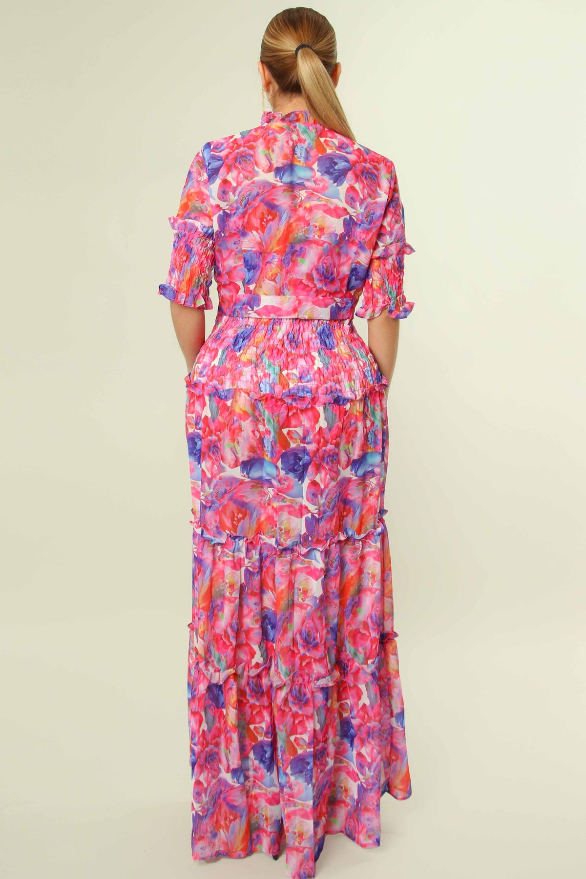 Conjunto Floral Fúcsia Multiúso