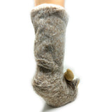 Moose Up - Women's Plush Animal Slipper Socks
