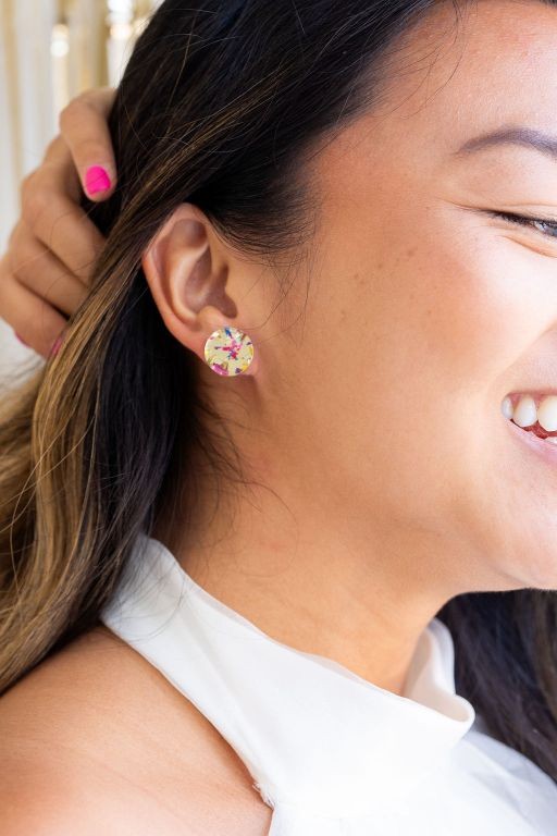 Sophie Studs - Gold Sparkle Earrings