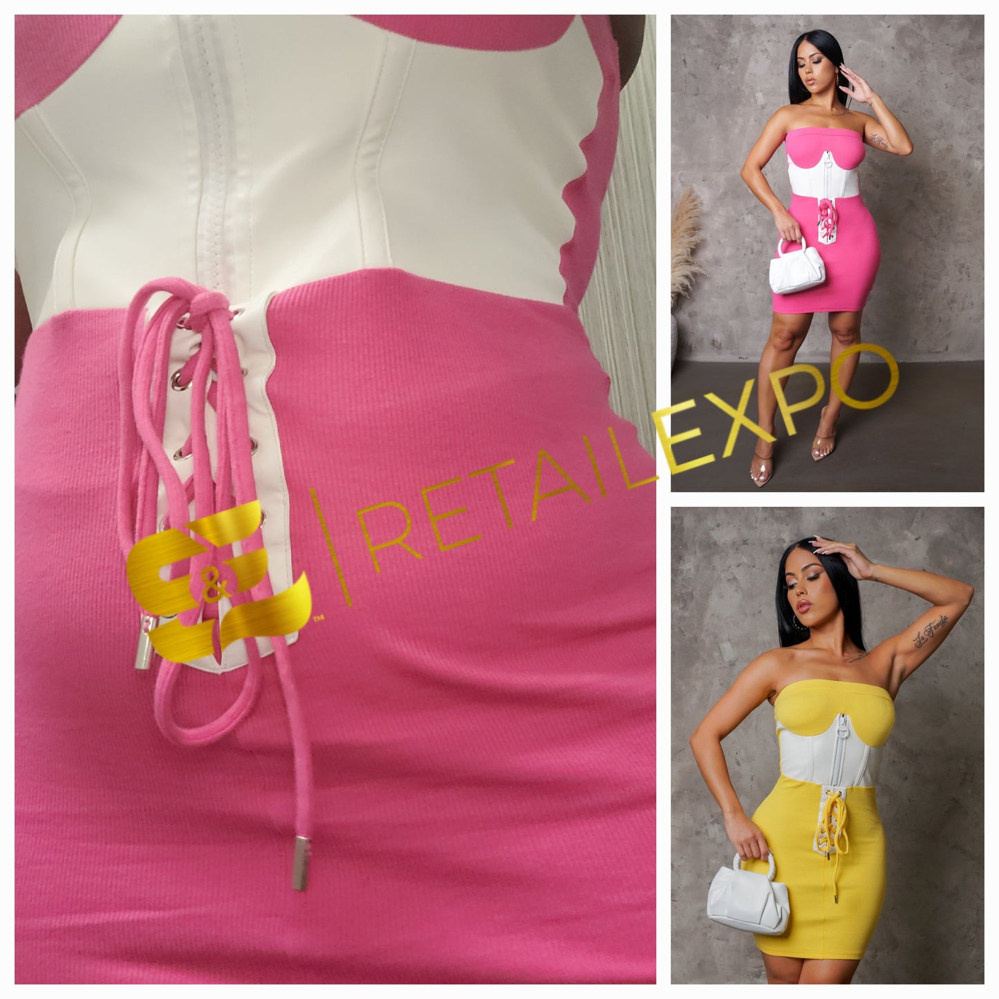 Corset String Laced Sexy Tube Mini Dress