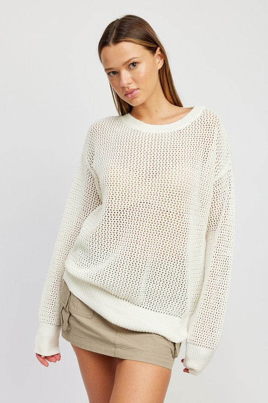 BLUSA DE CROCHÊ MANGA LONGA - 2 CORES