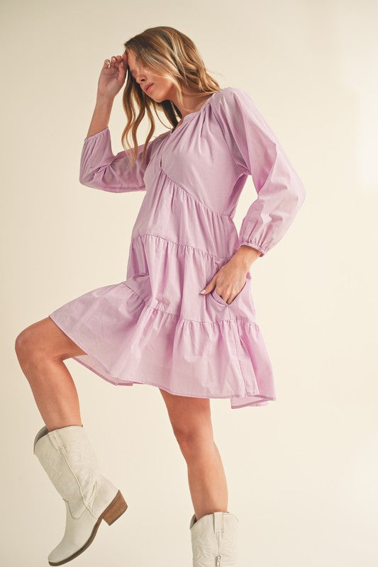 Jenay Tiered Dress-4 Colors