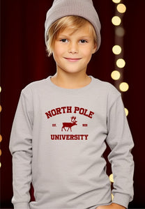 YOUTH - North Pole University Toddler Tee- 3 Colors