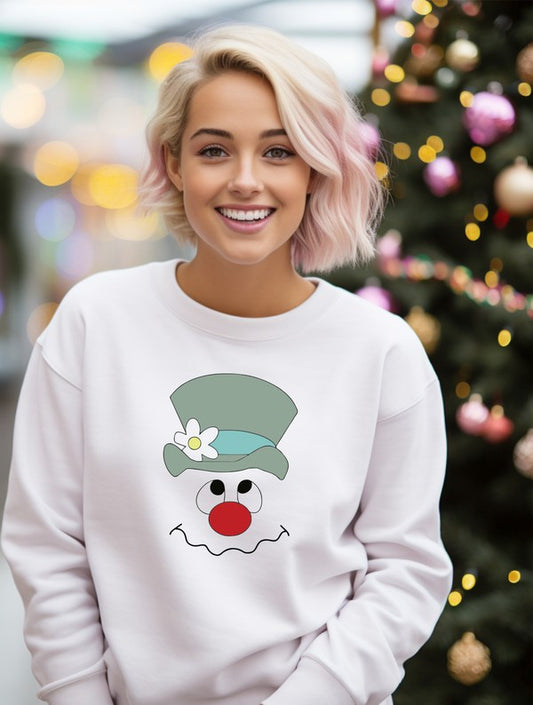 Frosty Graphic Sweatshirt- Pink or White