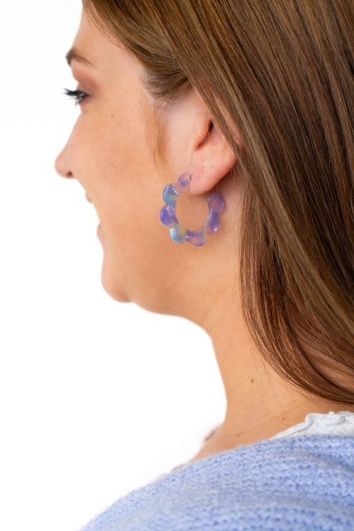 Flora Hoops Earrings - Dreamy