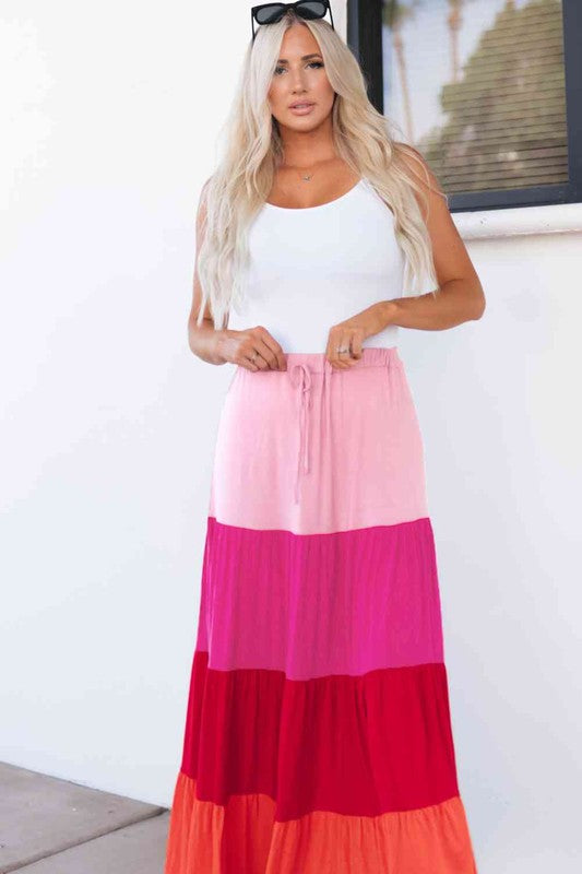 ClaudiaG Apparel Mariana Tiered Maxi Skirt