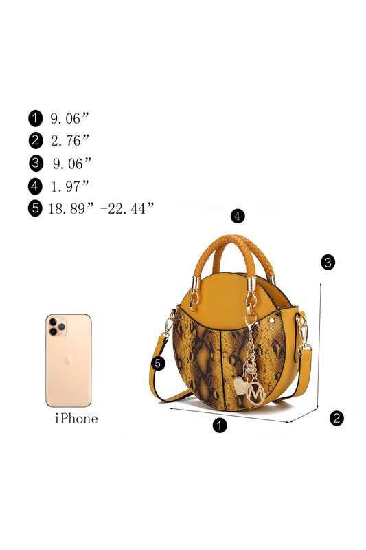 MKF Collection Faux Snakeskin Crossbody Bag Mia K-11Colors