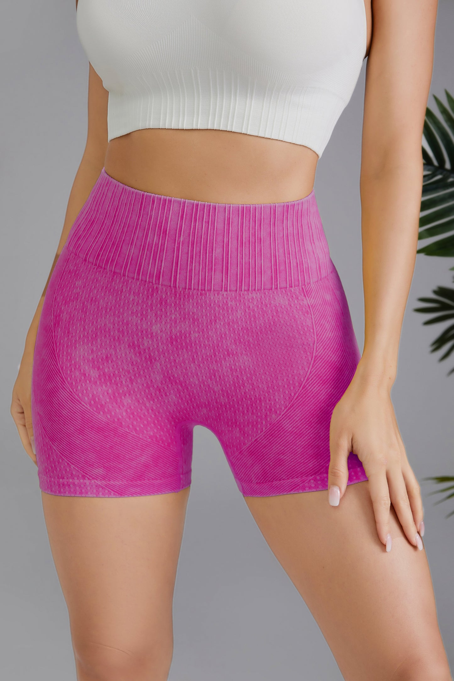 High Waist Seamless Mineral Washed Body Contouring Shorts (Special Sale)
