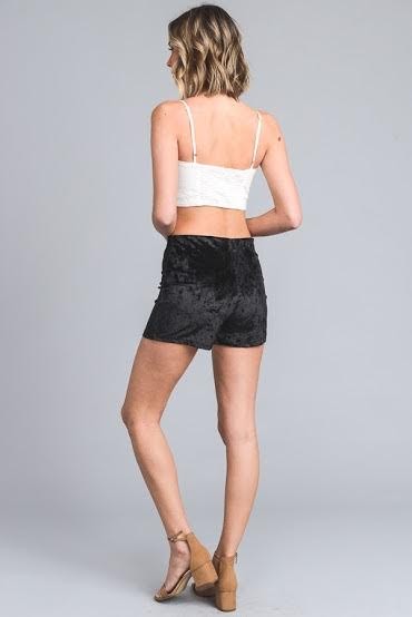 Black Velvet Shorts