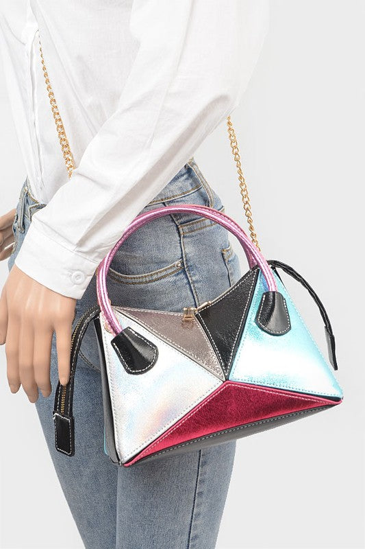 Metallic Piecing Vintage Inspired Swing Bag- 3 Colors