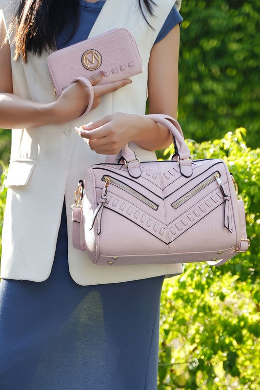 MKF Lara Satchel Bag with Wallet by Mia K-12 Colors