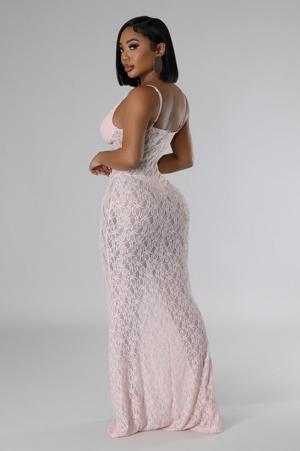 Sexy Lace Maxi Dress Lingerie