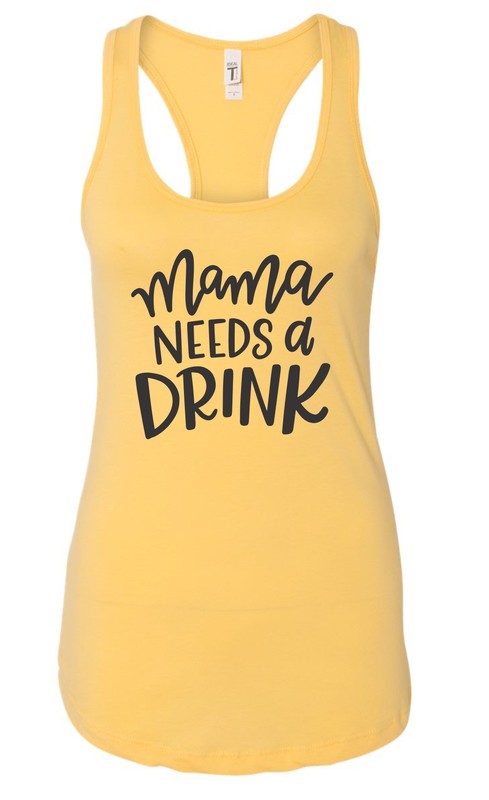 Mama Needs a Drink Summer Graphic Tank-7 Colors
