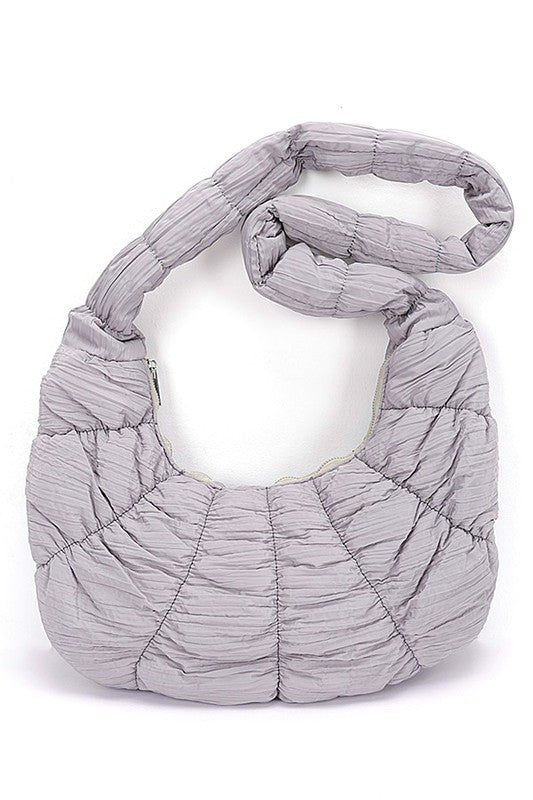 Quilted Puffer Oversize Hobo Bag-4 Colors