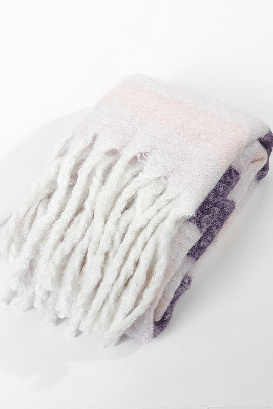 Soft Stripy Winter Scarf-3 Colors