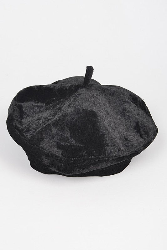 Velour Fashion Beret- 4 Colors