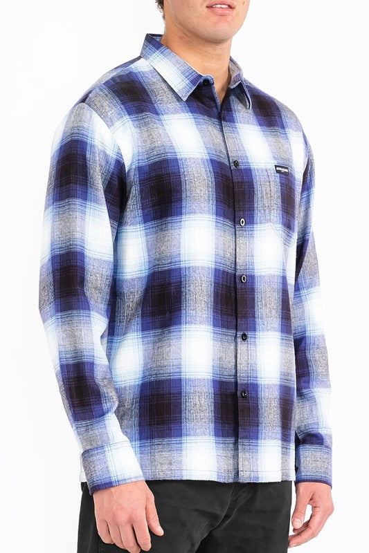 Men's Plaid Long Sleeve Flannel- 8 olors