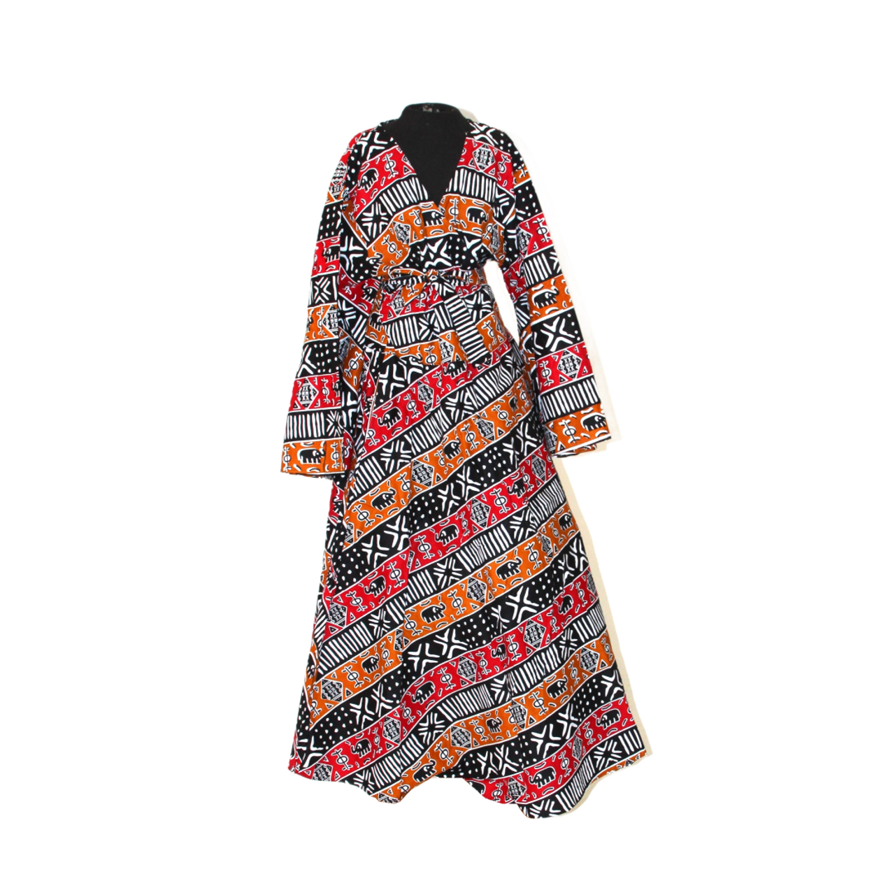 Ankara Print Elegance Wrap Dress- 3 Colors