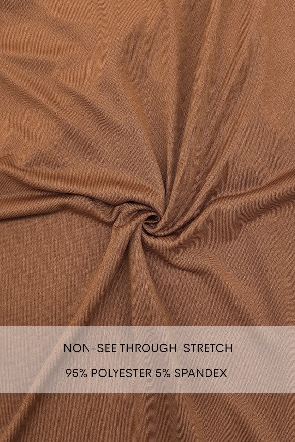 Shirt Knit Top And Pant Set- Mocha