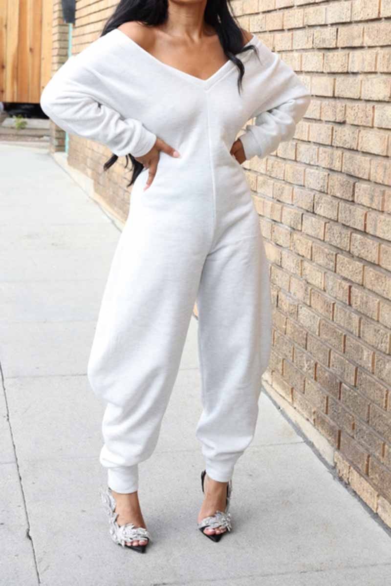 My Comfort Zone Lounge Jumpsuit- Grey