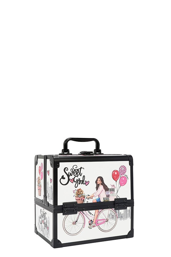 Nicole Lee USA "Sweet Girl" Multi-tear Cosmetic Organizer Case