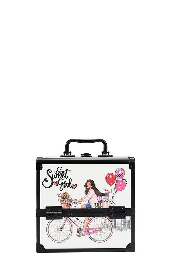 Nicole Lee USA "Sweet Girl" Multi-tear Cosmetic Organizer Case
