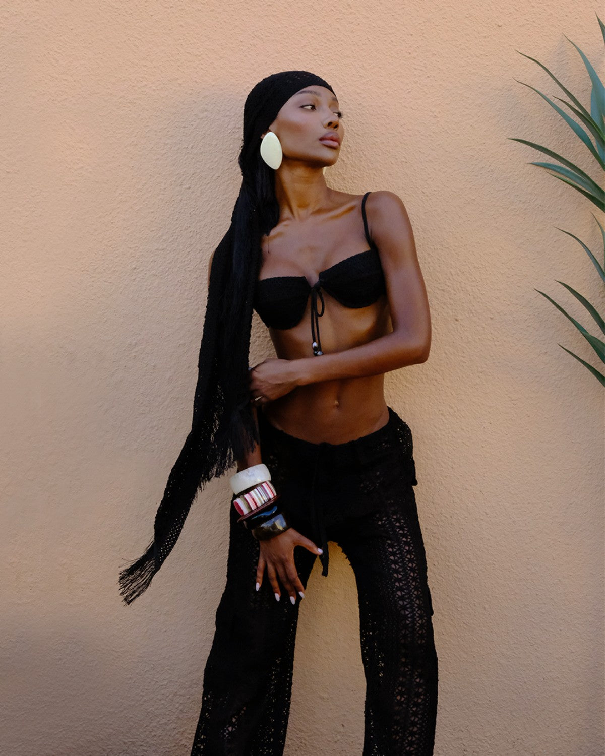 Dolce Vita Underwire Bikini Top -Noir Crochet