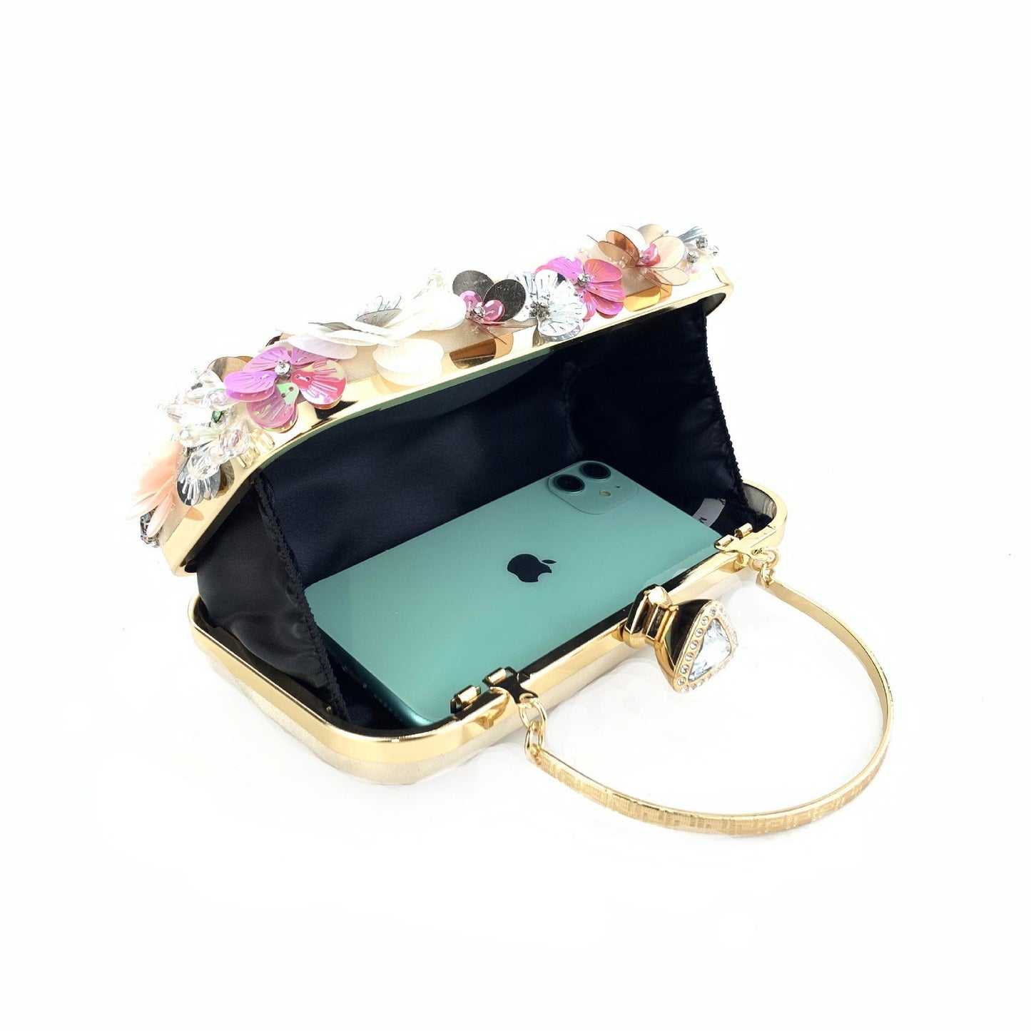 Embellished Clutch Bag- Black