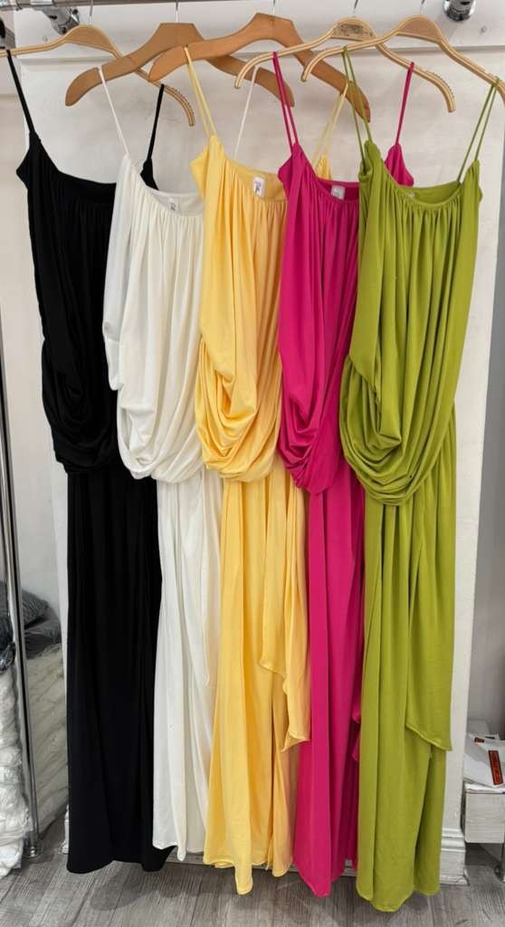Versona Sexy Slit Maxi Dress- Black