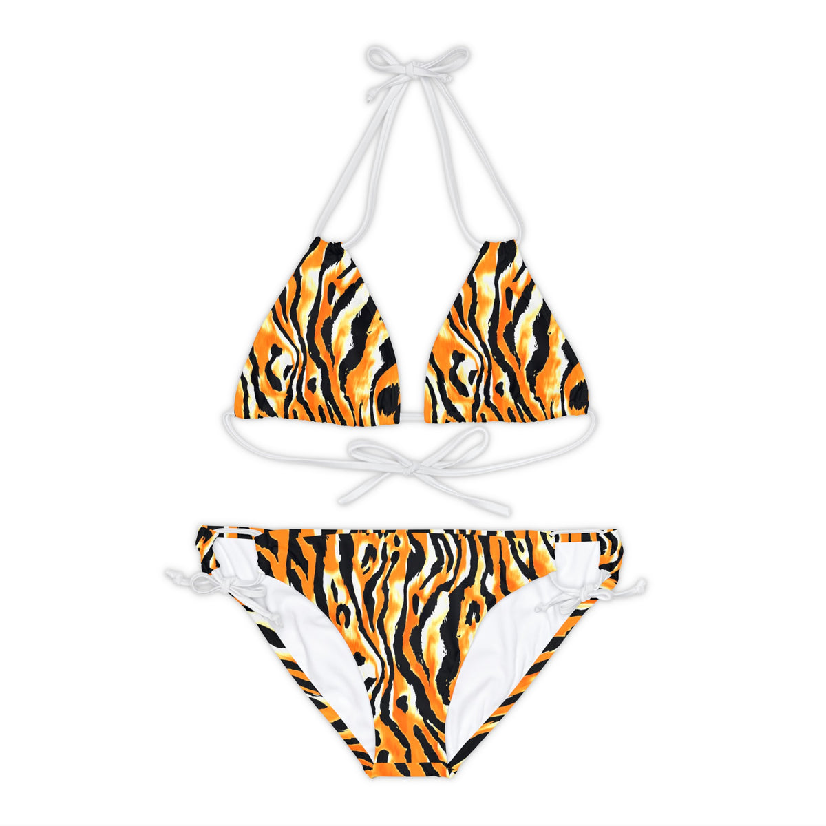 Animal Print Strappy Bikini Set